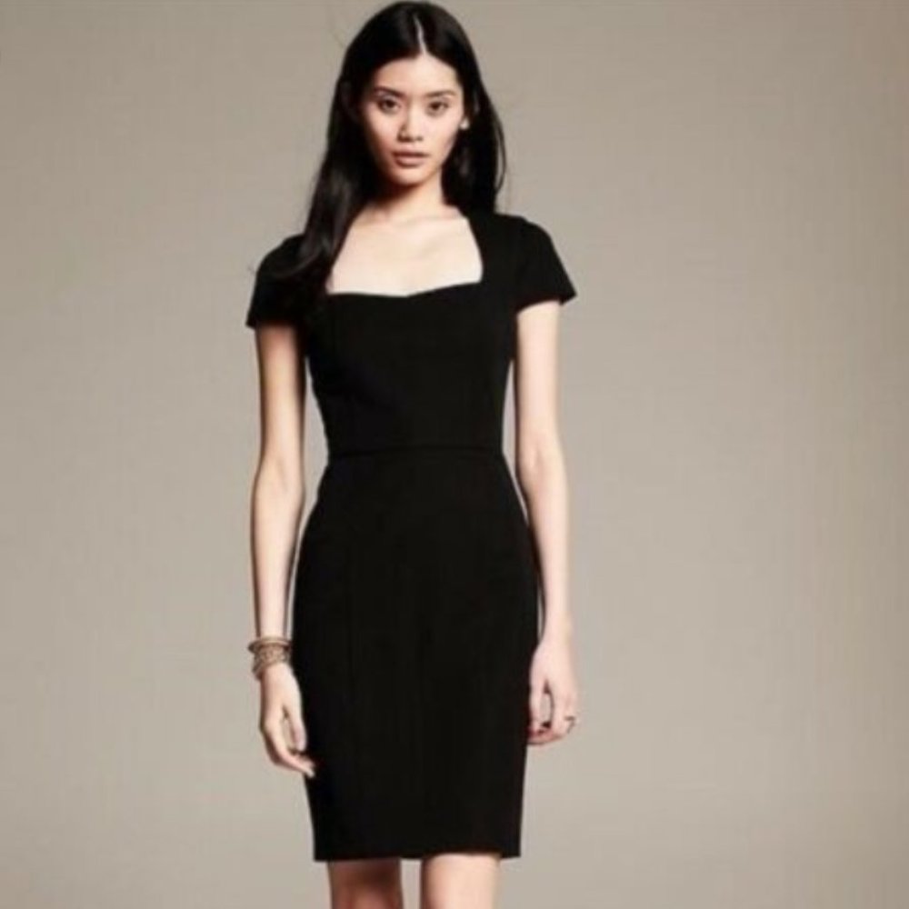 Banana Republic Sloan Dress Square Neckline - Picture 1 of 10